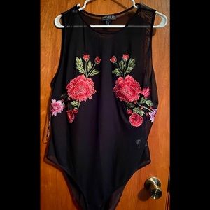 Floral Mesh Bodysuit
